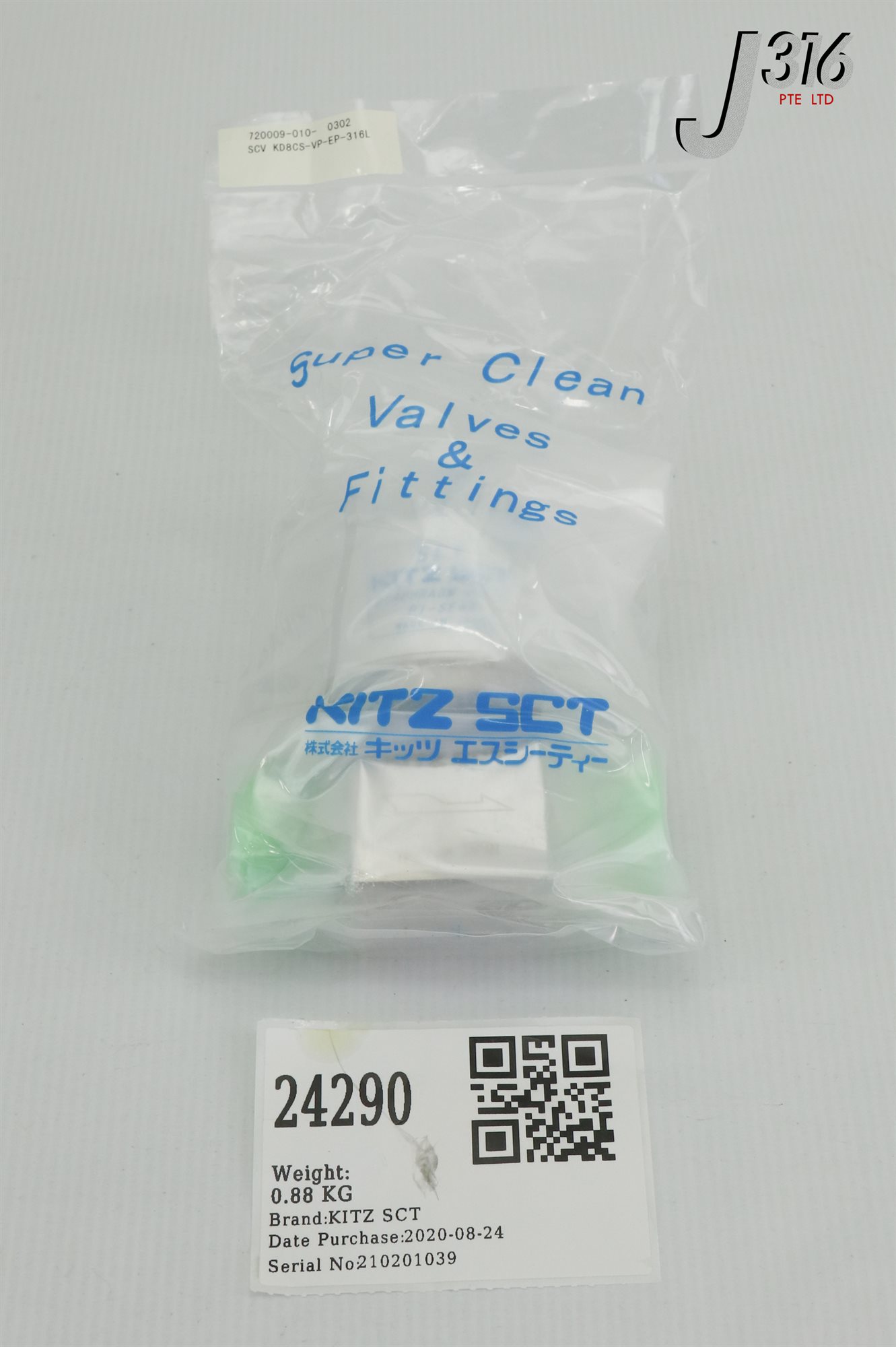 n.com様 24290 KITZ SCT DIAPHRAGM VALVE, 72000901 (NEW) KD8CS-VP-EP-316L | eBay